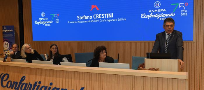 ANAEPA Confartigianato Edilizia celebra 75 anni di storia e conferma Stefano Crestini alla presidenza